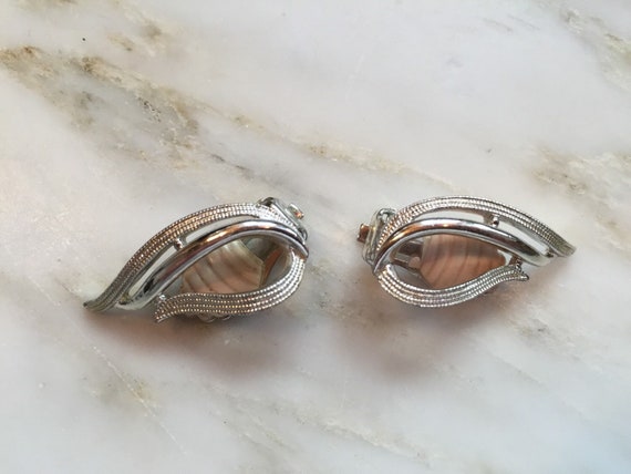 Vintage sarah coventry silver tone earrings - image 4