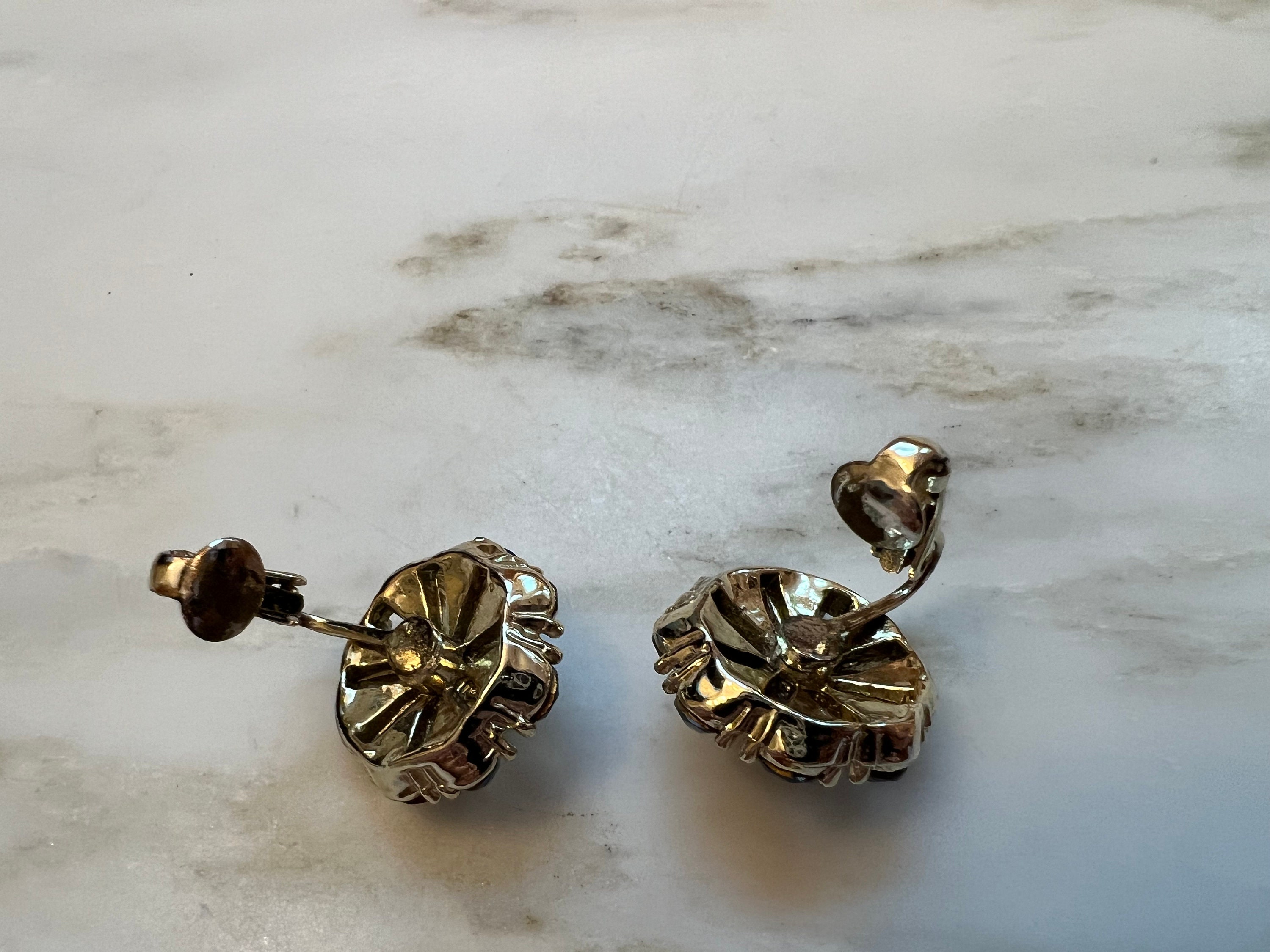 Atentuyi Matrimonio Perla Goccia Penzolare Orecchini D'oro Strass Fiore