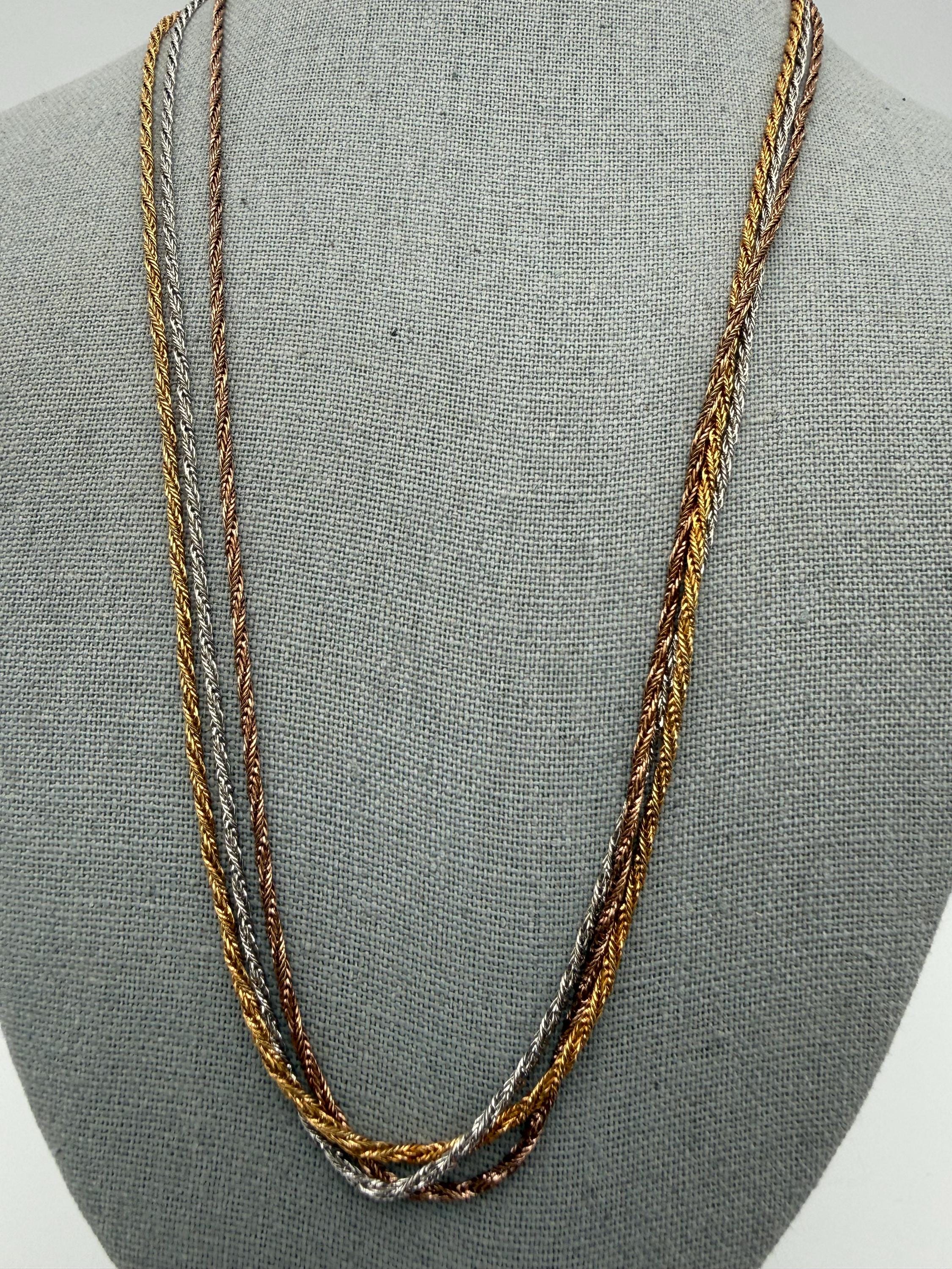 ☆TRIFARI™️ マルチカラー ネックレス Vintage Multi Strand Trifari Necklace - Etsy