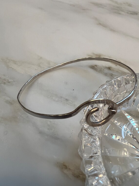 Sterling silver thin bangle bracelet - image 3