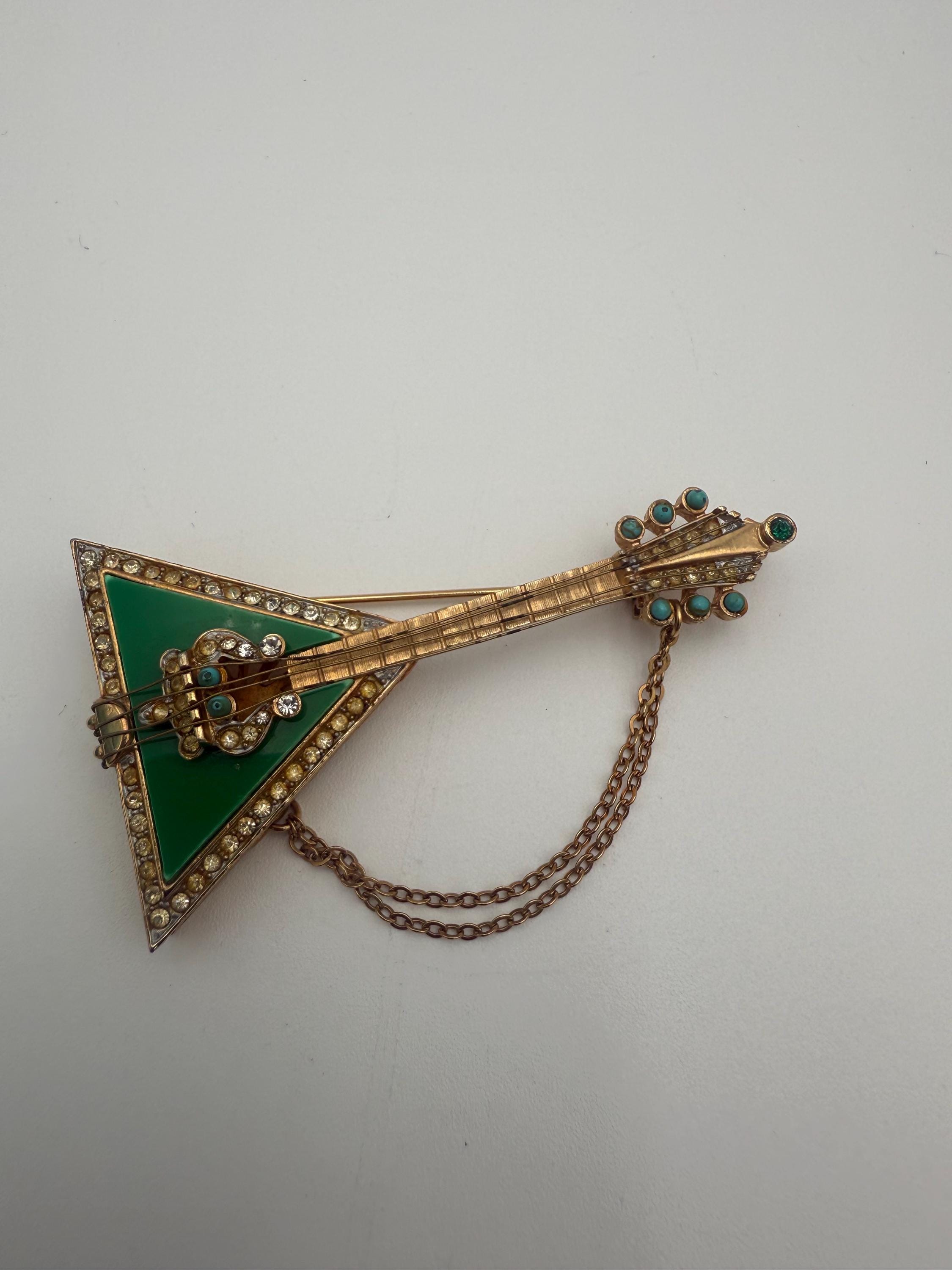 R.MANDLE■マンドリンブローチ シェル×ストーン　ロバート・マンドル R mandle brooch - Etsy 日本