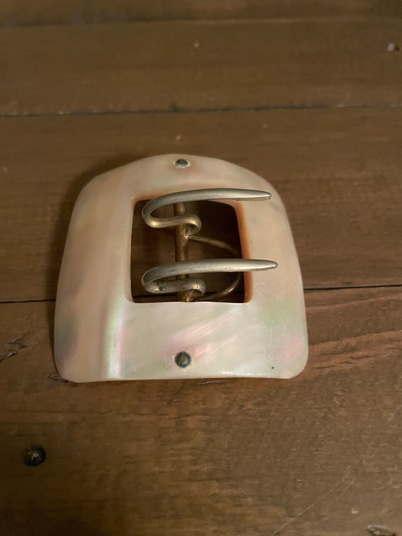 Antique mother of pearl buckle