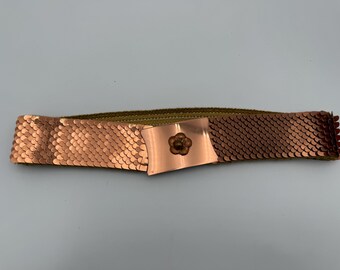 Vintage Daniel Swarovski Suede Leather Western Beaded Crystal Statement Belt Vintage Daniel Swarovski Leather Suede Belt Made in France  main image 2