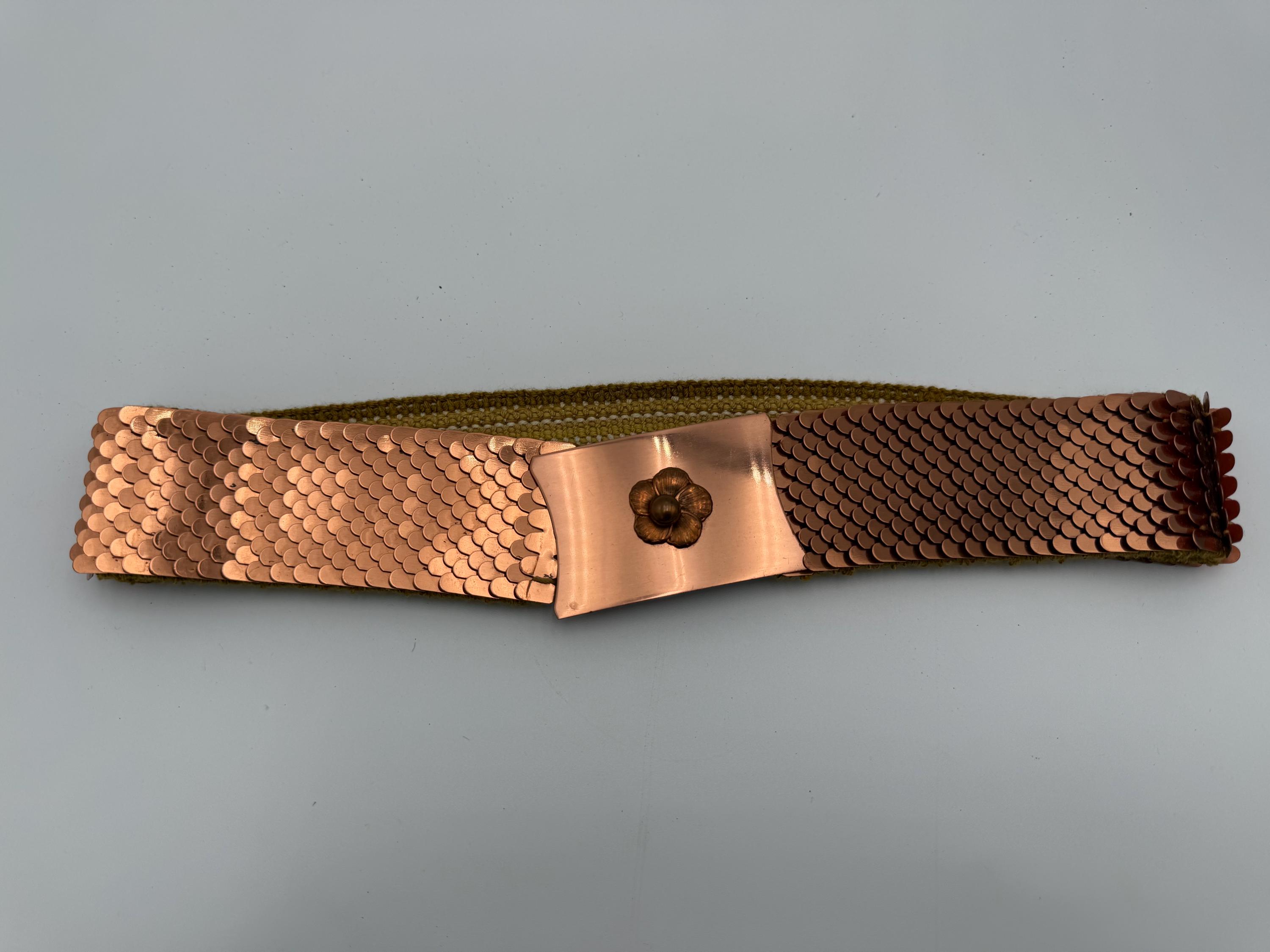 Cinch Belt Stretch Brass & Copper Color 30\
