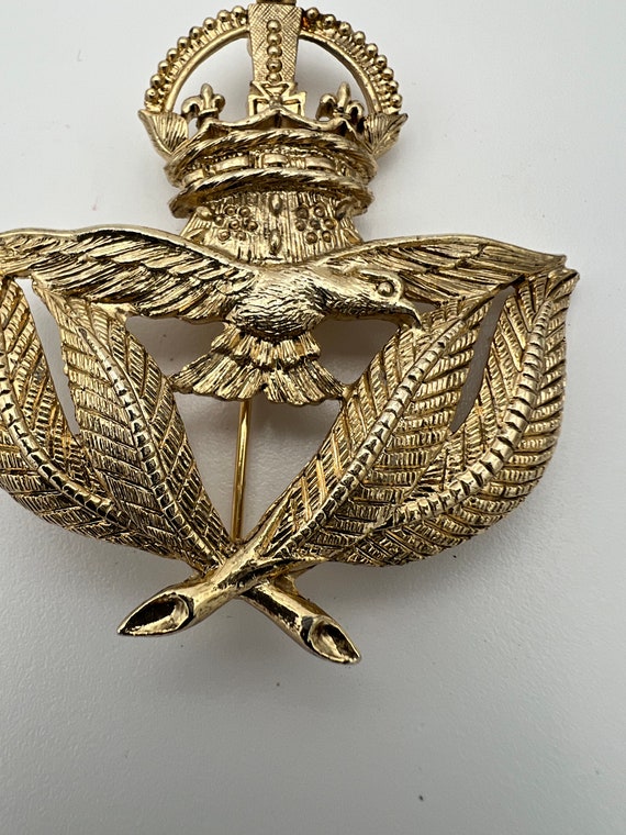 Vintage MJ Ent signed heraldic royal Air Force Ea… - image 3