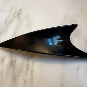 Vintage 1980s black post modern plastic hair clip barrette