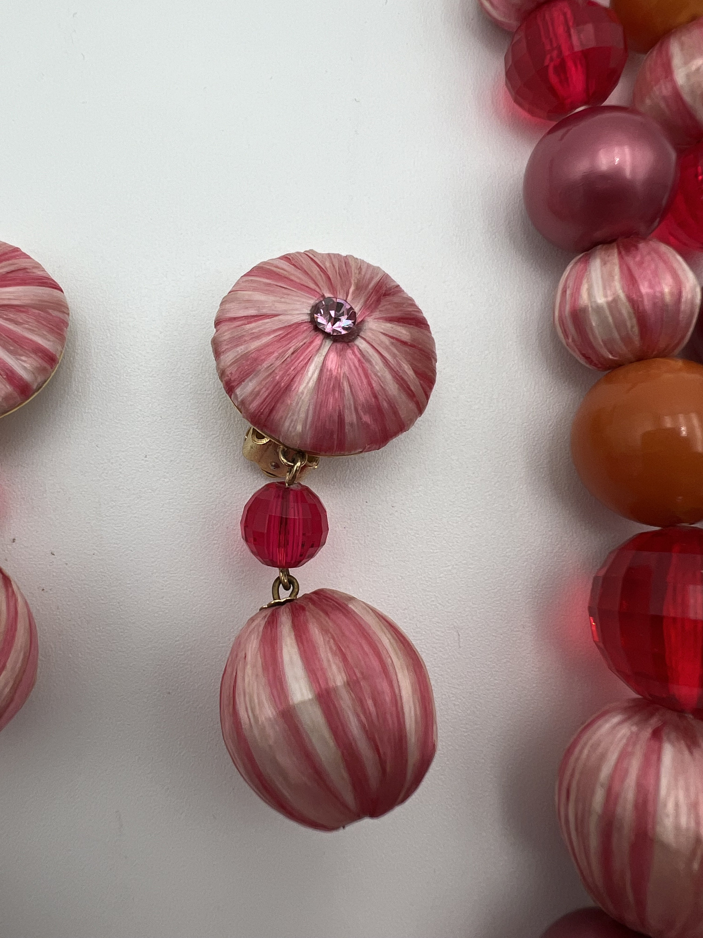 USA製 ヴィンテージ ネックレス&イヤリングセット シルバー製ネックレスとイヤリングセット ネックレスイヤリングセット