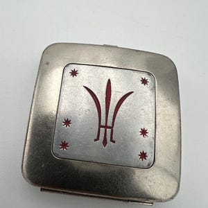 Vintage 1930er Dubarry Richard Hudnut kleine Metalldose mit Spiegel