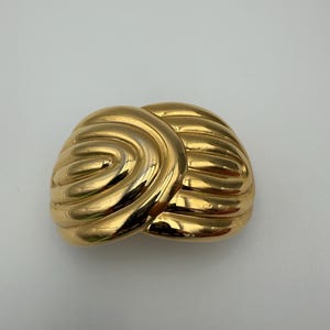 Vintage gold metal hair barrette clip made in France