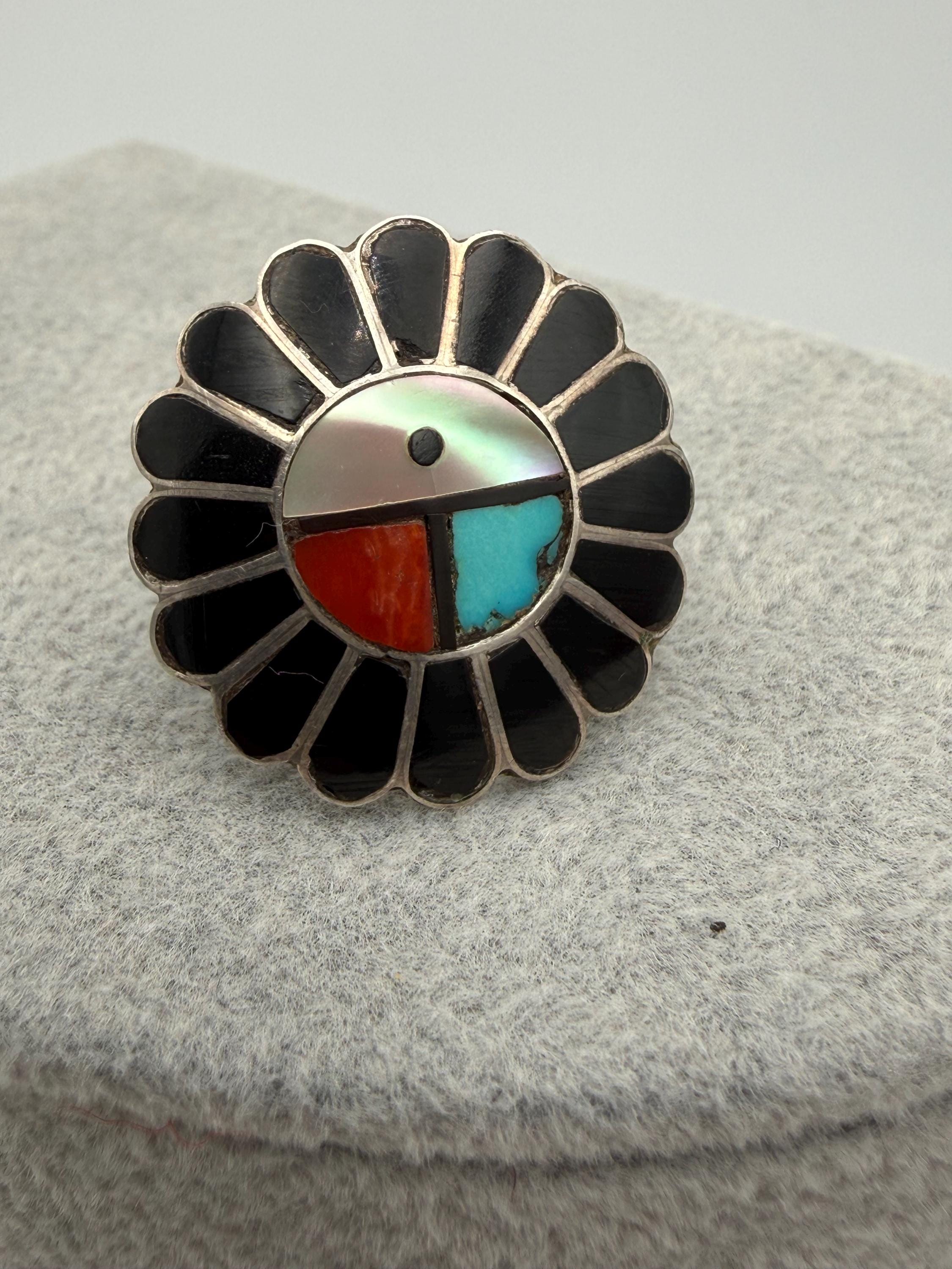 Zuni Sunface Ring - Etsy