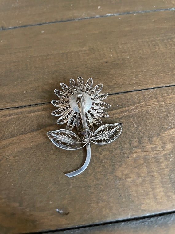 * vintage brooch ୨୧ *✵ ヴィンテージ ブローチ (b) Vintage Sterling Silver Four Leave Clover With US Military
