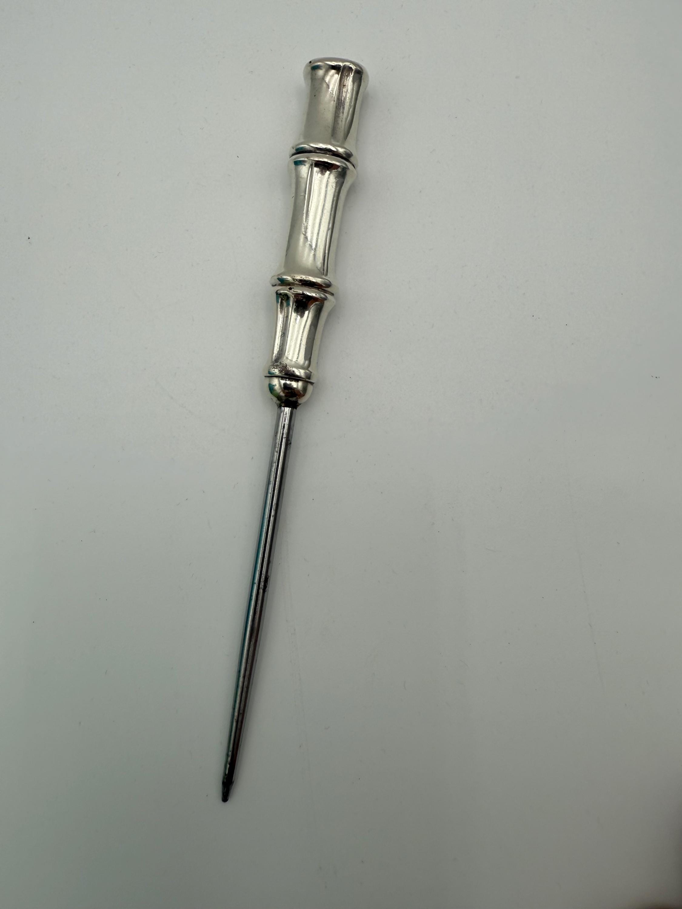 Vintage Tiffany & Co Sterling Silver Bamboo Handle Ice Pick - Etsy