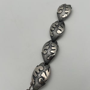 Gorgeous heavy sterling silver taxco Mexico modernist style bracelet 59 grams
