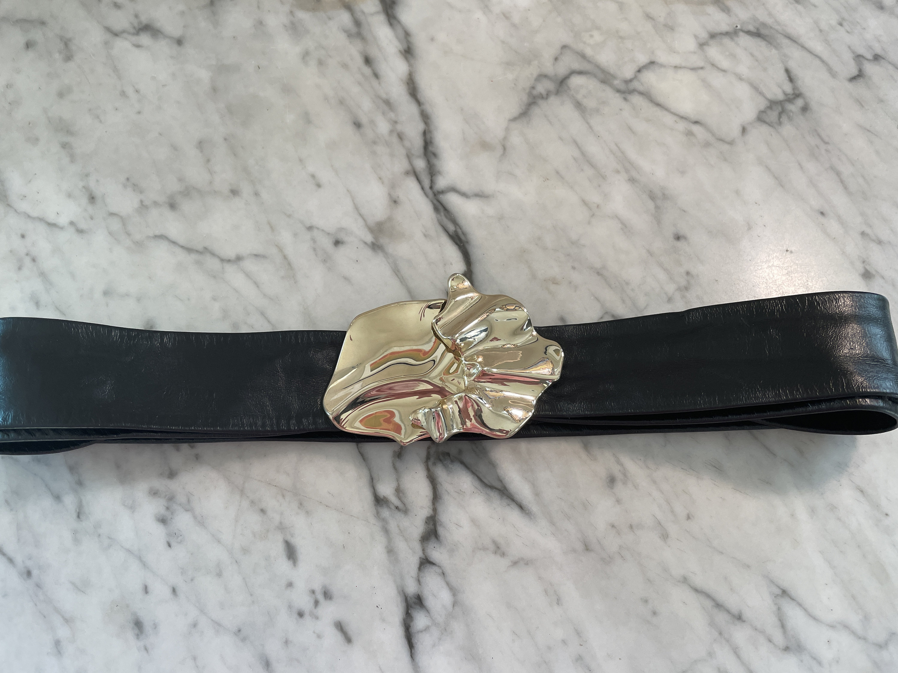Vintage Modernist Style Revcor Belt Buckle With Black  display picture 1