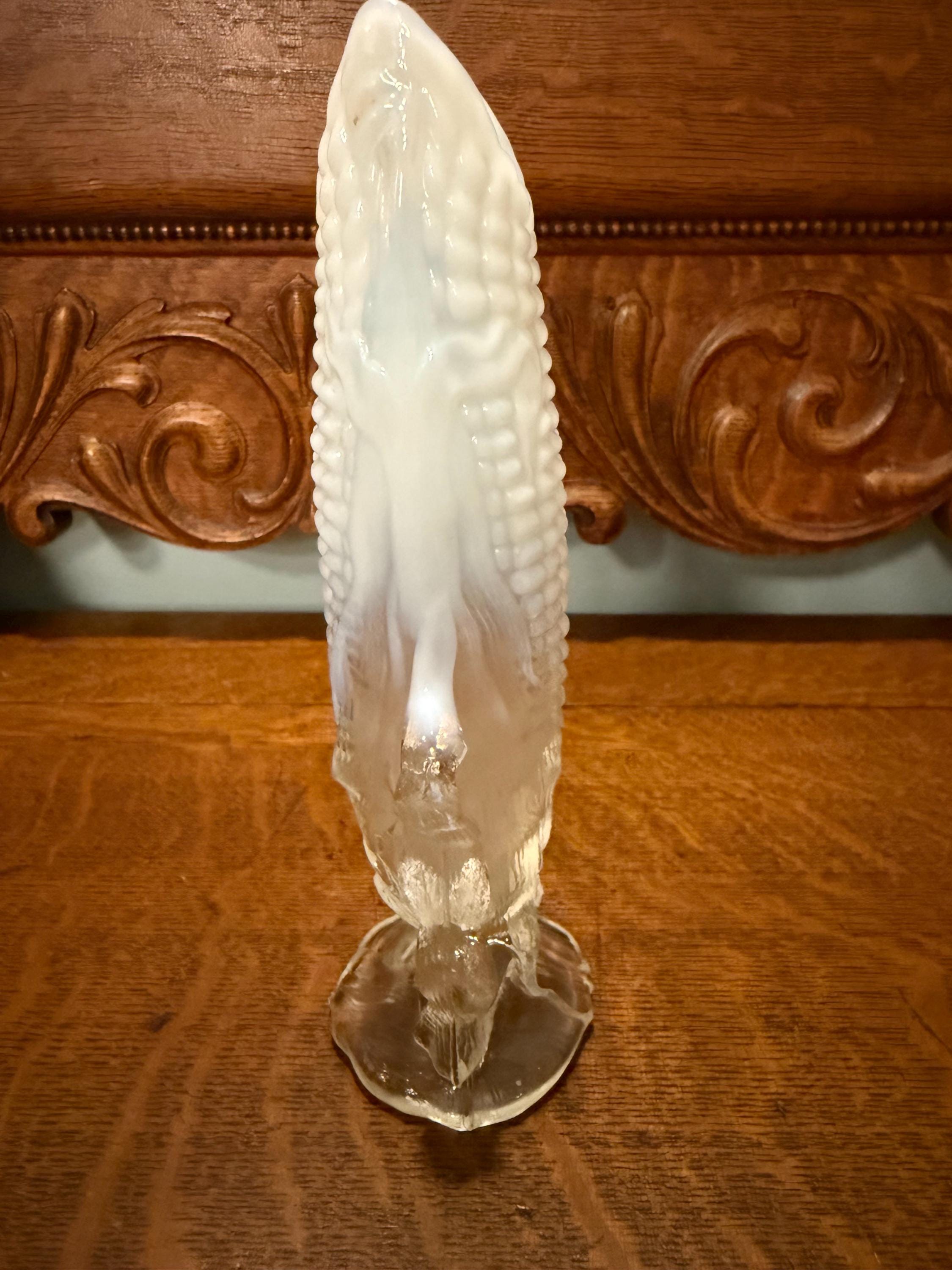 Rare Vintage Northwood Corn Vase, White Opalescent Glass - Etsy