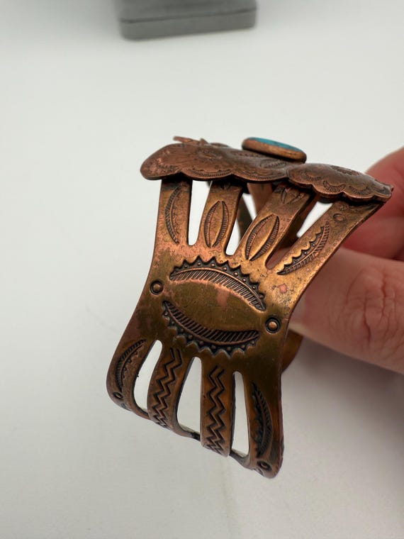 Bell Trading Post Solid Copper Southwest Turquois… - image 4