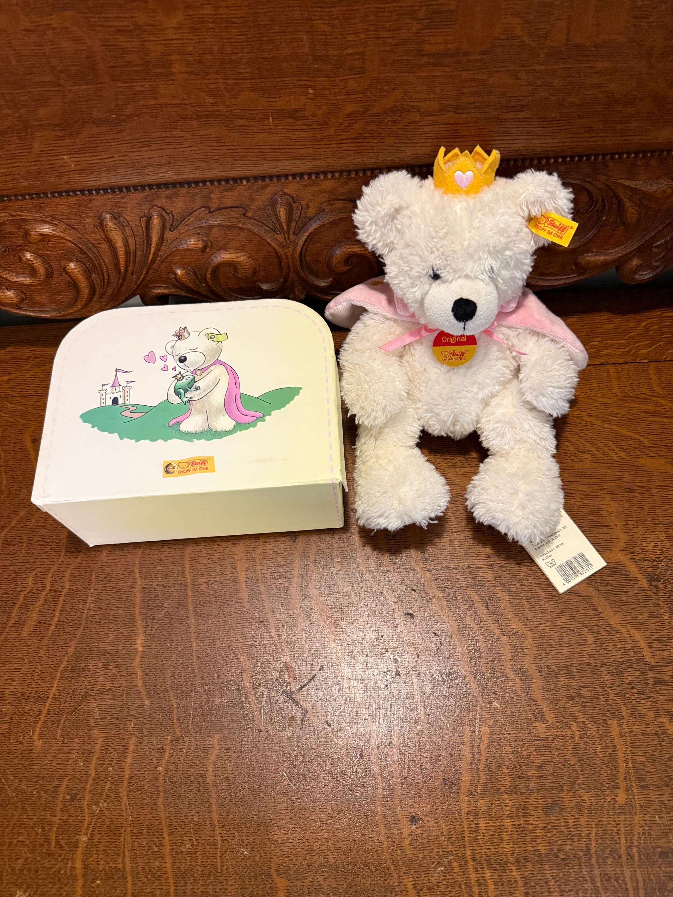 Bear Princess Steiff Lotte Teddy Bear In Suitcase Steiff White