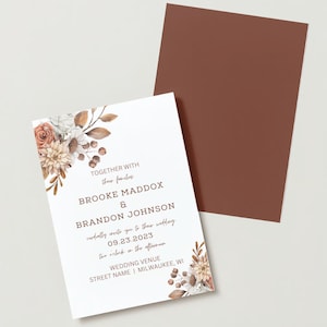 Bohemian Western Wedding Invitation Template