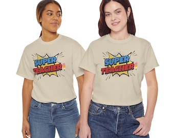 Camiseta estilo cómic de Supermaestro, camiseta escolar de agradecimiento a los maestros, Supermaestro, Vida docente, Poder docente, Regreso a clases, Mejor maestro