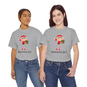 Handsome Elf T-Shirt, Male Elf Gift Tee, Unisex Christmas Top, Elf Lover Shirt, Elf Costume Clothes, Elf Tee, Gift, Christmas Tees