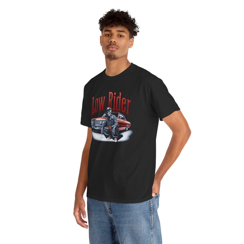 Lowrider Skeleton Car T-shirt | Vintage Low Rider Skull Artwork - Etsy
