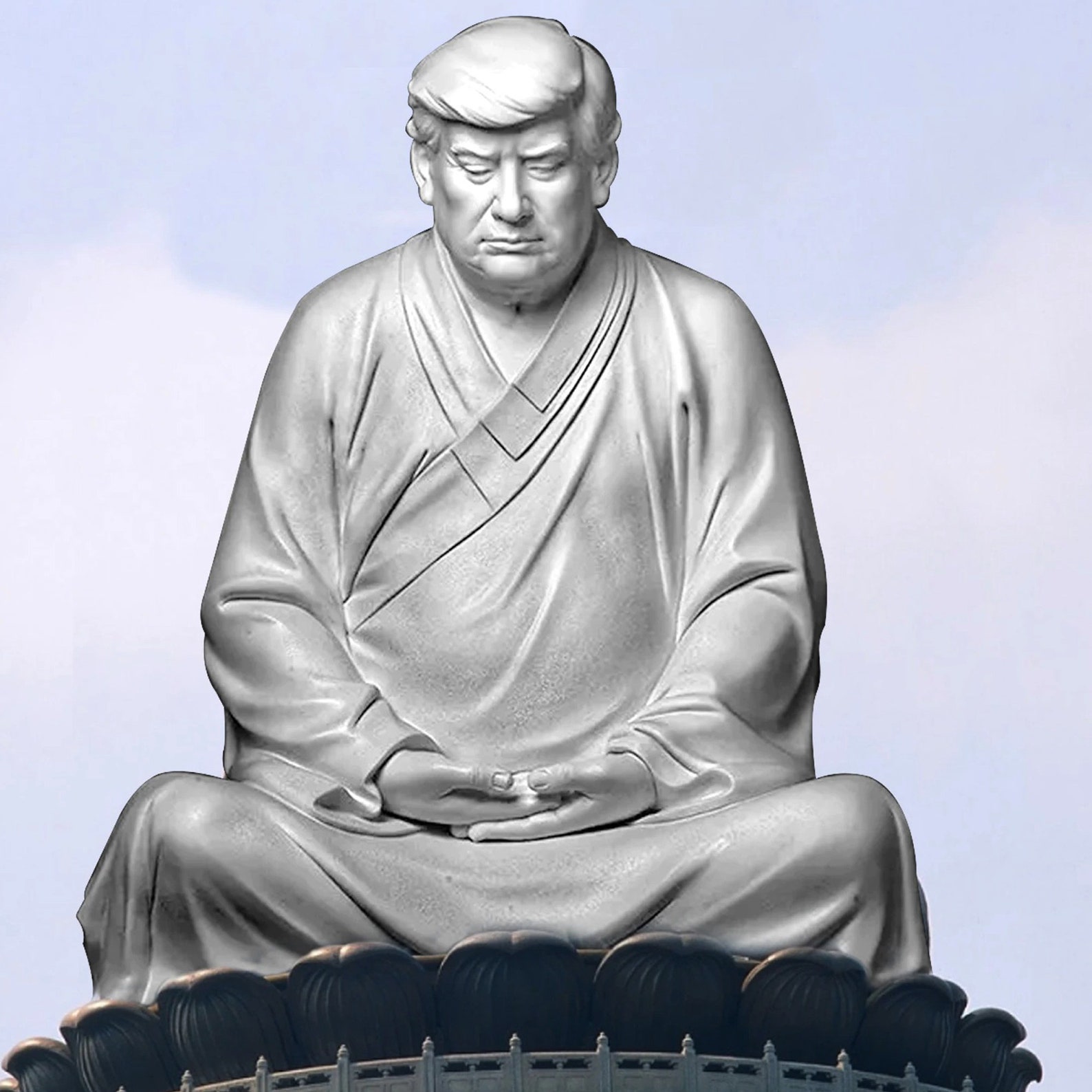 Trump Buddha Statue of Donald Trump Resin Make your Company Etsy