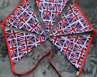 Union Jack Bunting - Coronation Bunting - Double Sided - Olympics Bunting - Eurovision Bunting - Fabric Bunting - UK