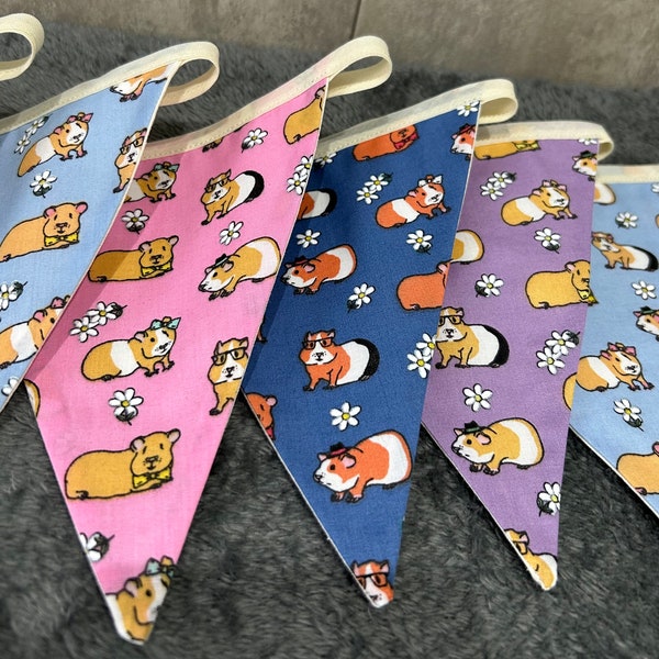 Guinea Pig Fabric Bunting Made in UK