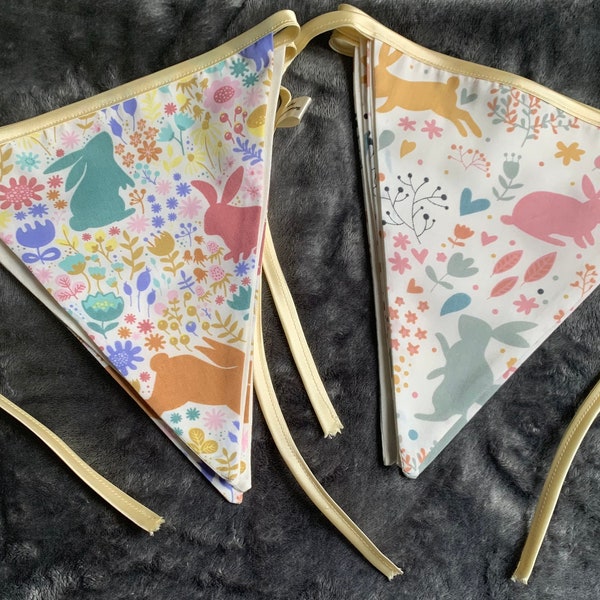 Easter bunting - Rabbit bunting - Easter bunny - Spring bunting - Fabric bunting - UK