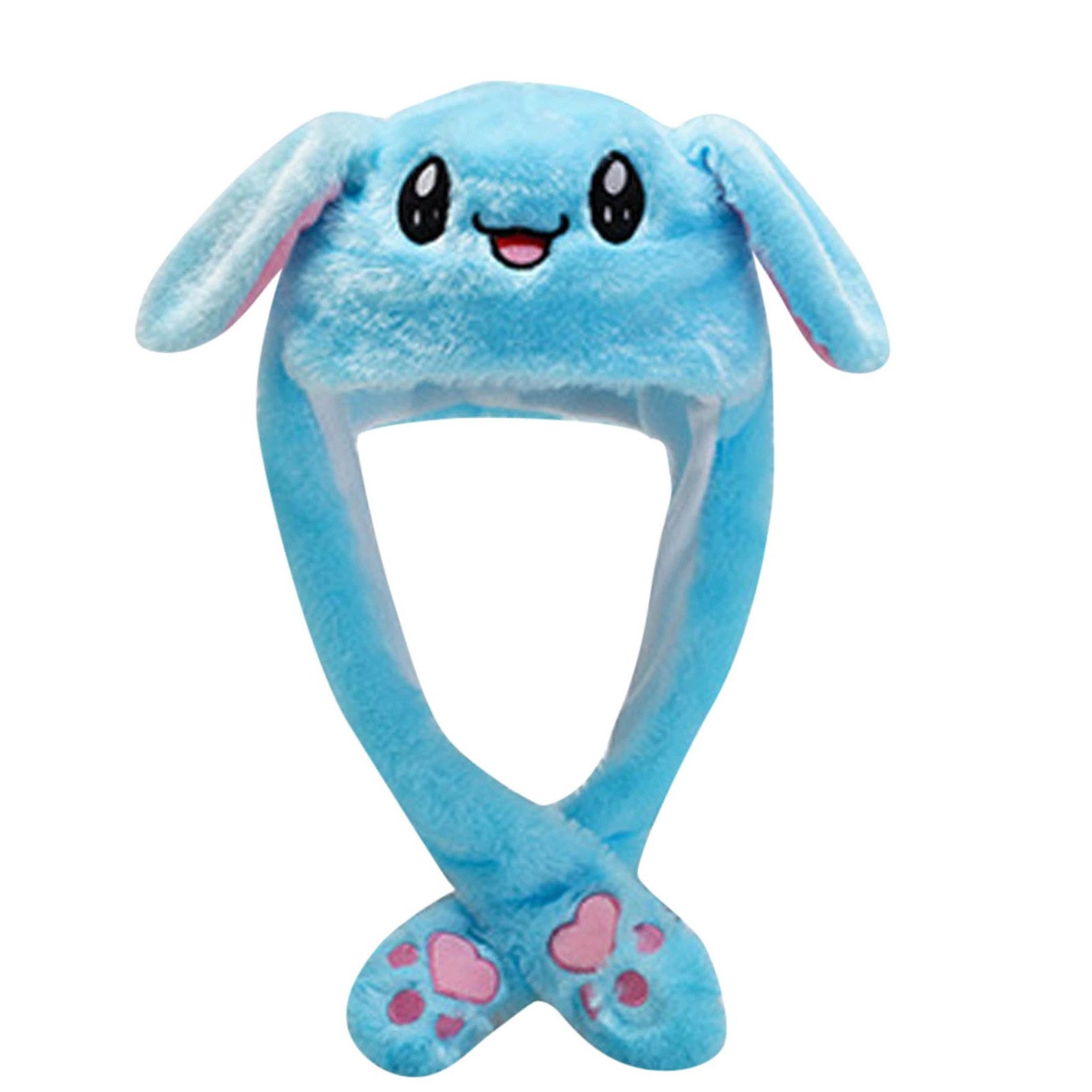 Bunny Ears Flapping Hat Moving Ear Hats White Pink Blue Unisex Etsy