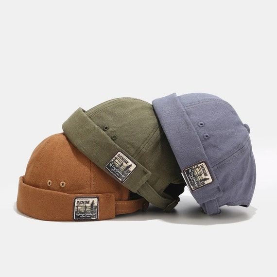 Vintage Docker Cap Brimless Hat 