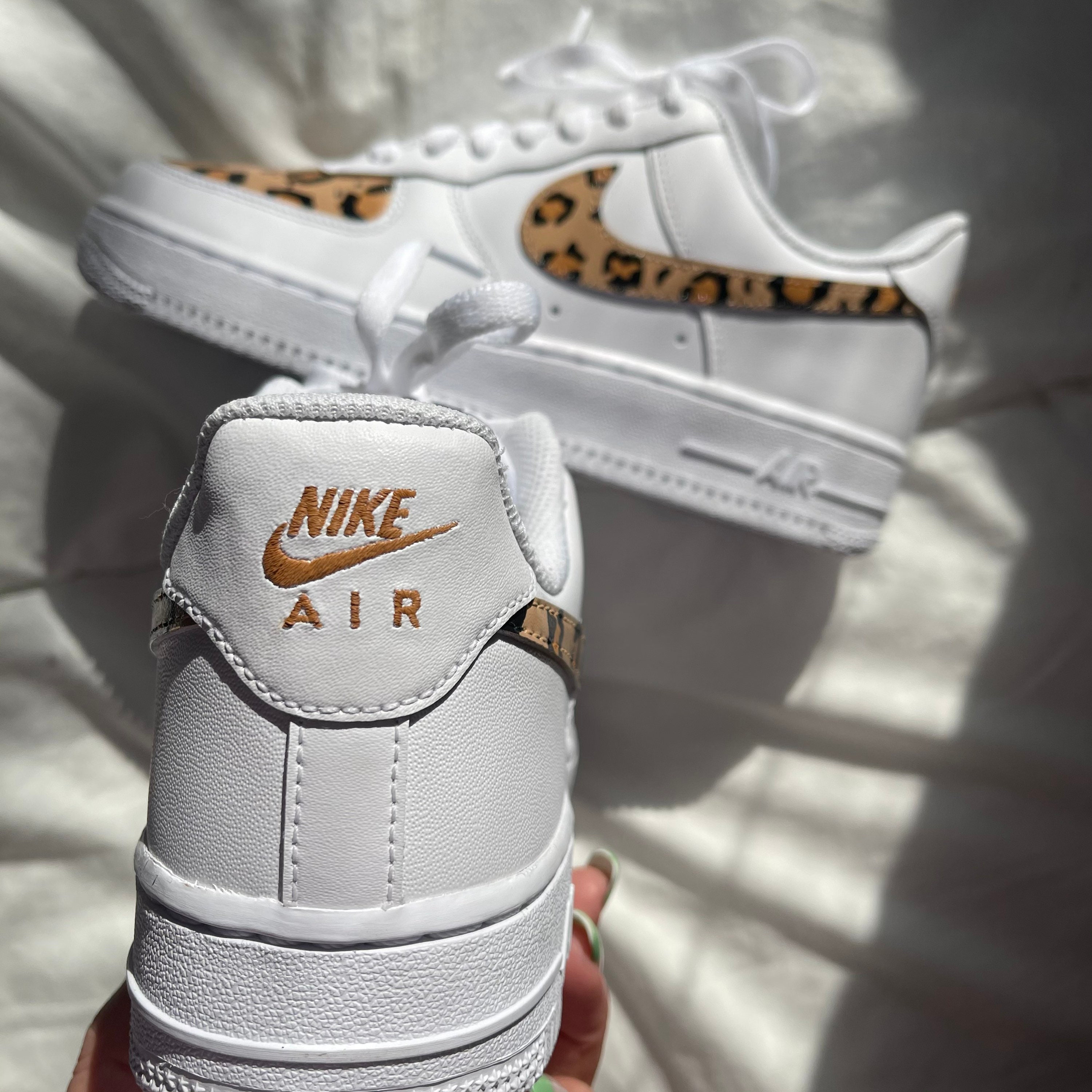 air forces with leopard print