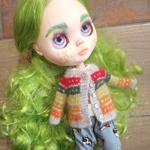 Cardigan for Blythe. Clothes for Blythe.