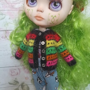 Cardigan for Blythe. Clothes for Blythe.