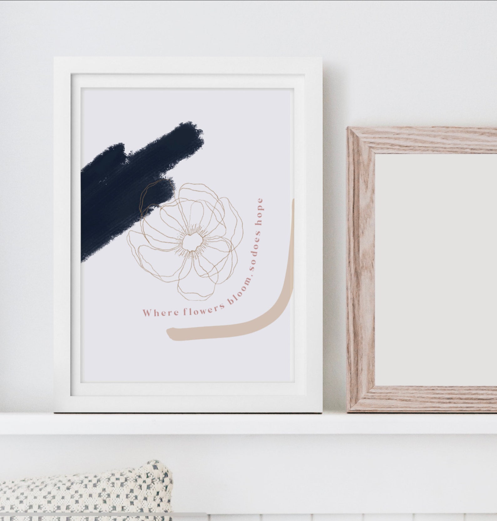 Where Flowers Bloom So Does Hope Printable Wall Art Quote Etsy