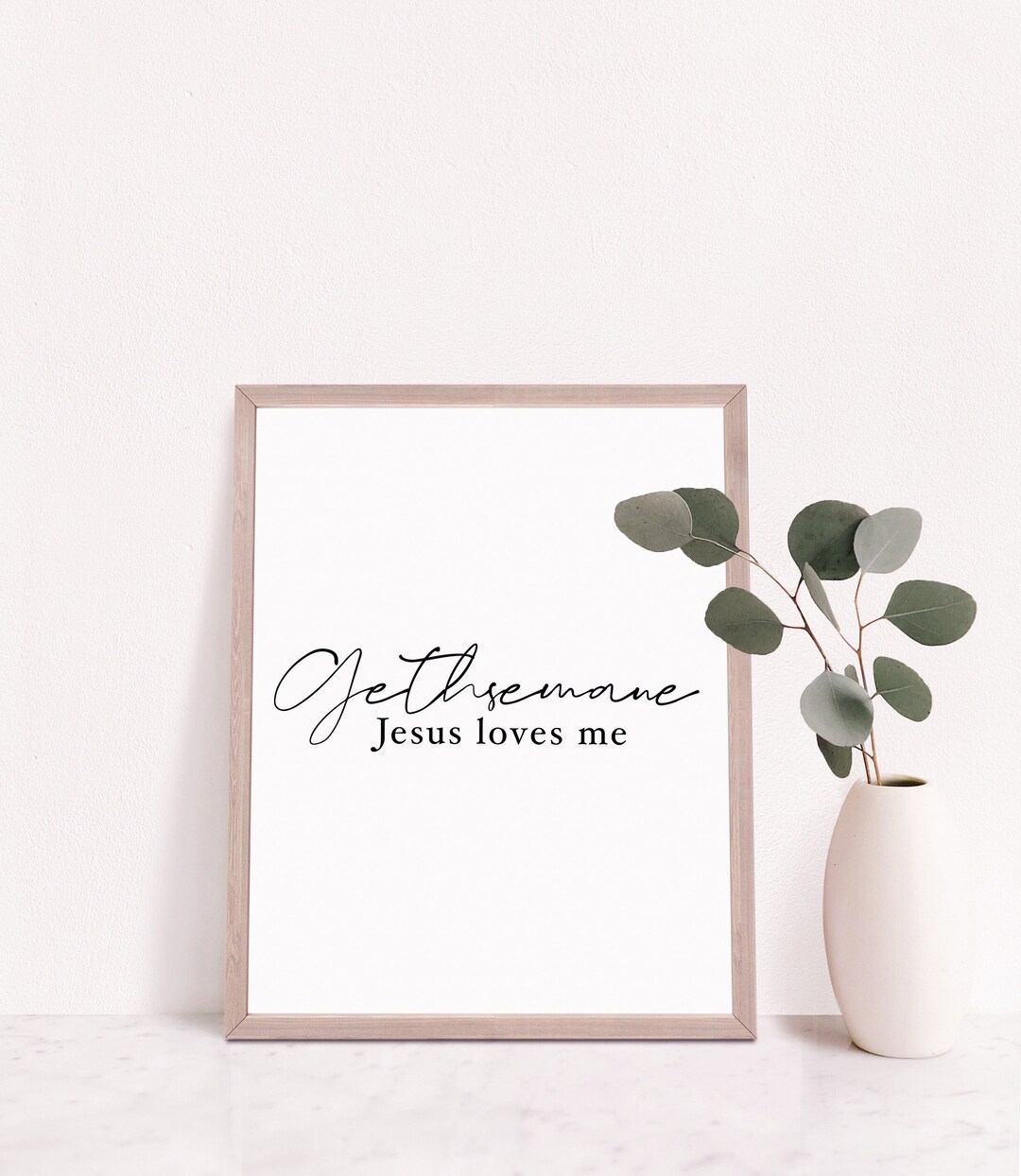 Gethsemane Jesus Loves Me Wall Art Easter Home Decor Etsy