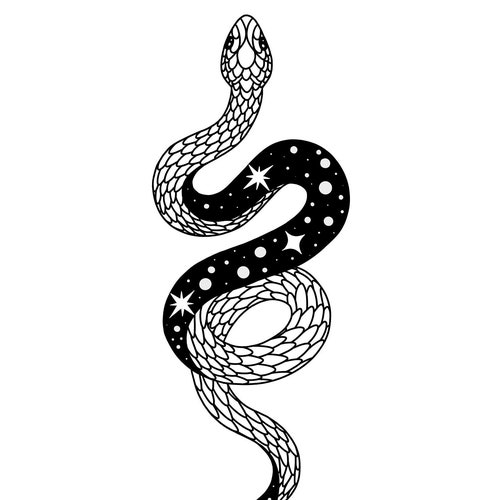 Tattoo Design Snake Minimalistic Snake Lined Drawing - Etsy