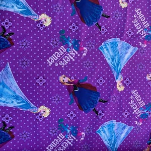 Frozen Elsa and Anna cotton rare Fabric Fat Quarters Cotton Fabric By The Fat quarter 18x21 flat piece