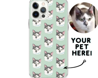 Custom Pet Portrait Phone Case, painting from Photo for iPhone 11, iPhone 12, iPhone 13, iphone SE, XS, Samsung