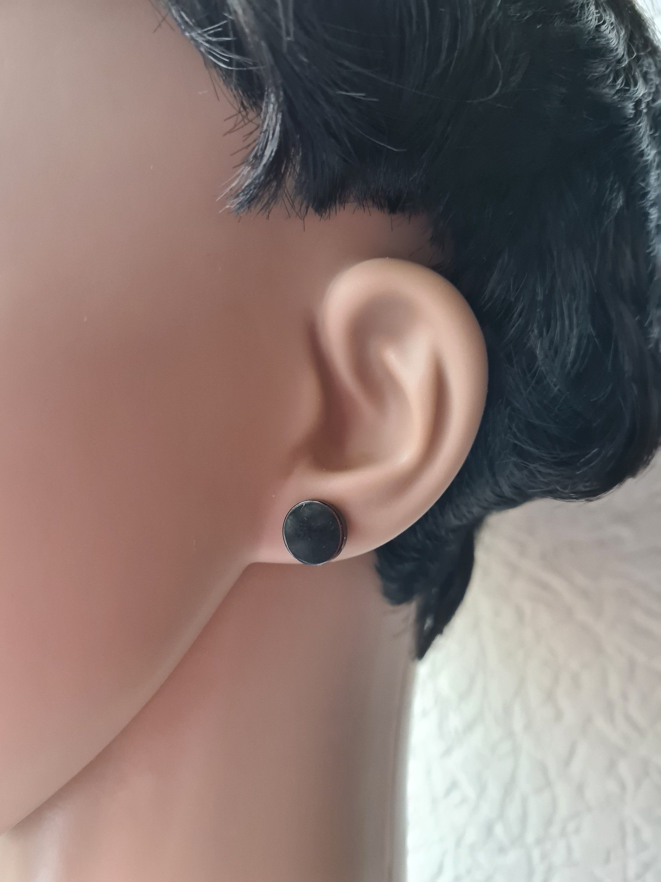 Black Acrylic Fake Plugcartilage Earring Ear Fake Plugs Ear