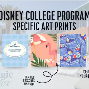 3 DCP Inspired Art Wall Print Trio | Disney College Program Decor | Celebrating Cast Members