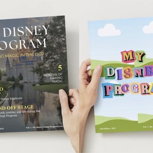 Modello Canva per la rivista dei programmi Disney / Album dei ricordi DCP / Diario fotografico WDW modificabile / Ricordo digitale e regalo del Disney College Program