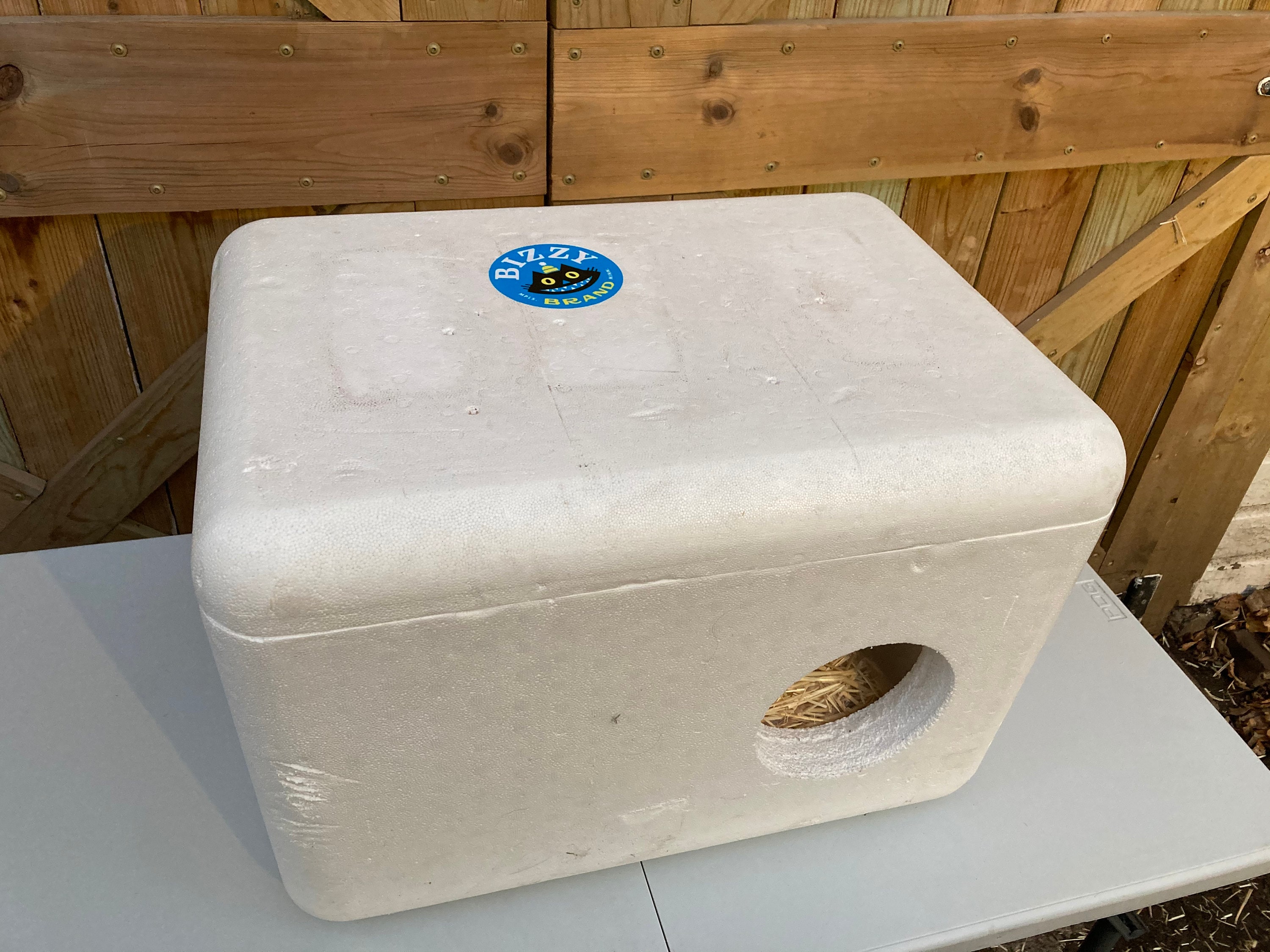 Outdoor styrofoam cat house2doorsships next business day Etsy