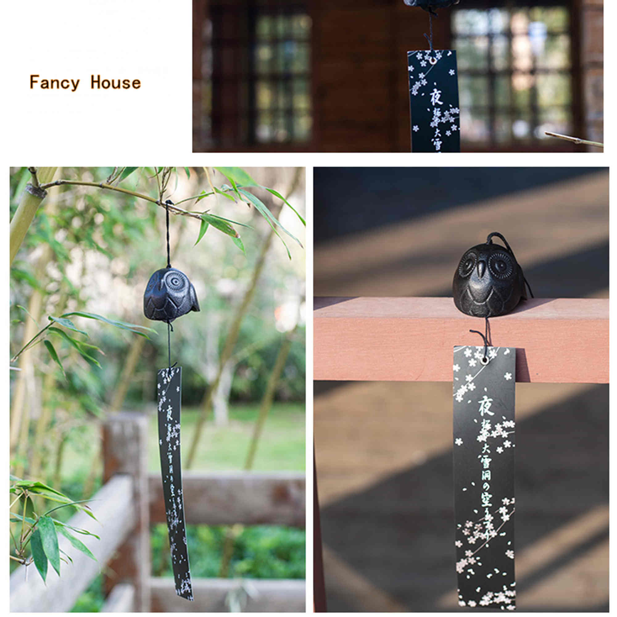 Southern Japanese Cast Iron Wind Chimes Owl Japanese Japanese Etsy