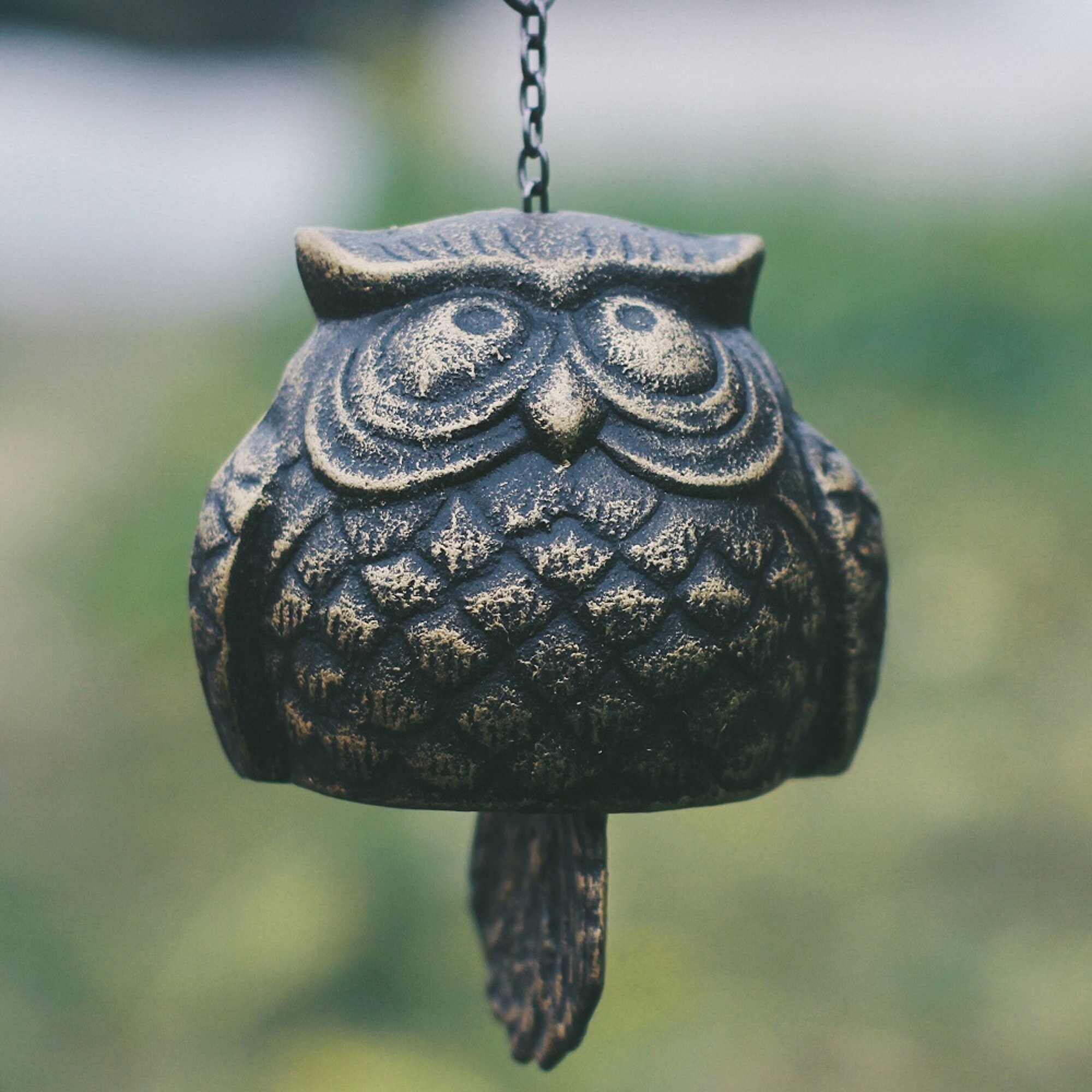 Southern Japanese Cast Iron Wind Chimes Owl Japanese Japanese Etsy UK