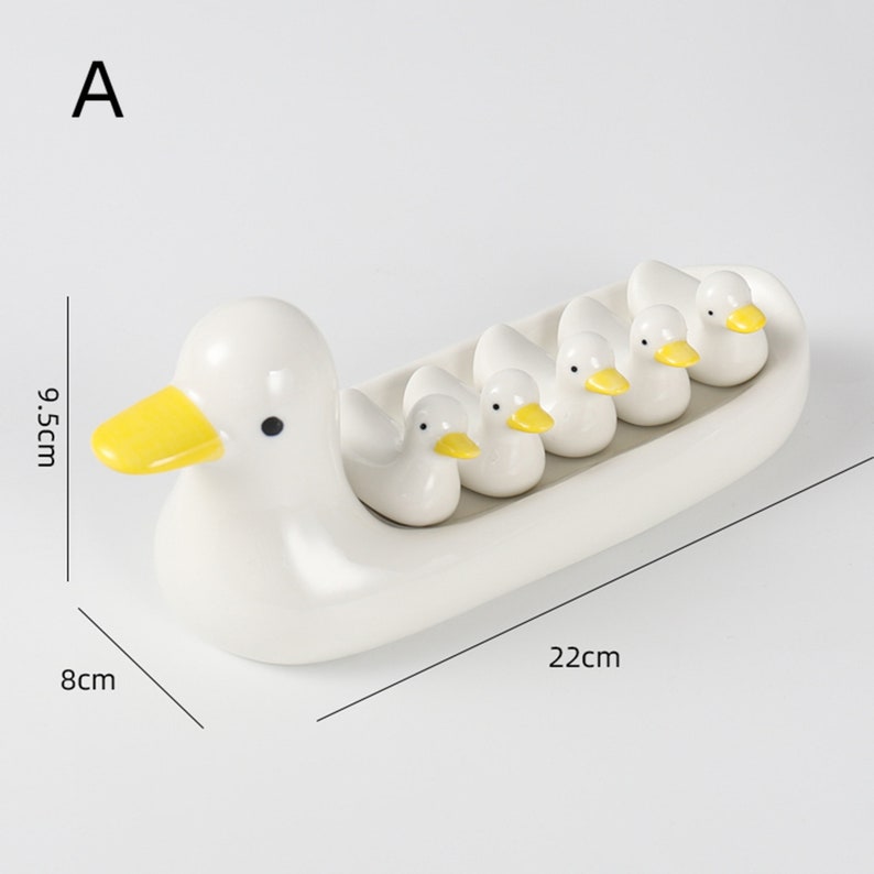 Handpainted Ceramic Japanese Duck Chopsticks Holder Pillow Etsy