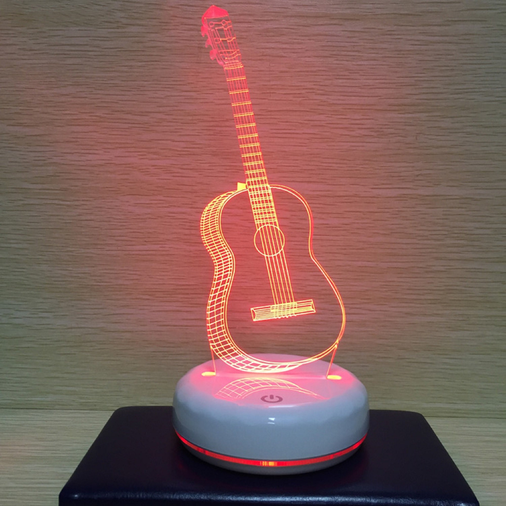 Electric Guitar Table Lamp Luminous USB Night Light 3D Bedroom Etsy