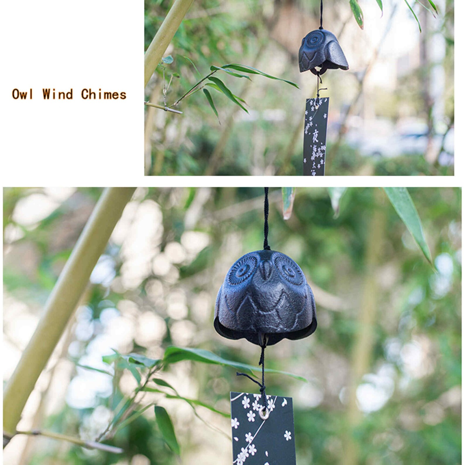 Southern Japanese Cast Iron Wind Chimes Owl Japanese Japanese Etsy
