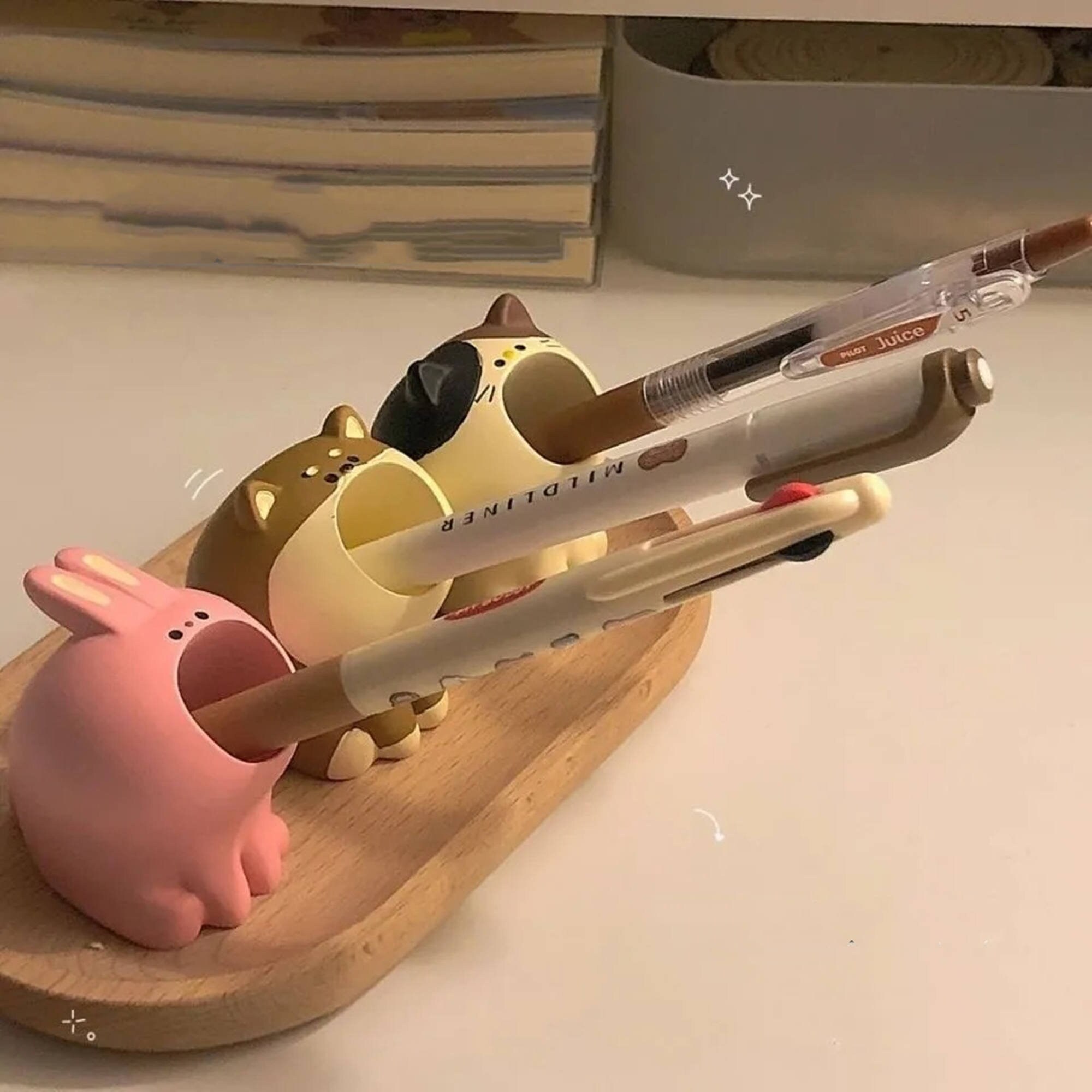 3pcs Japanese Cat Pen Holder Creative Cat Storage Box Toy Etsy
