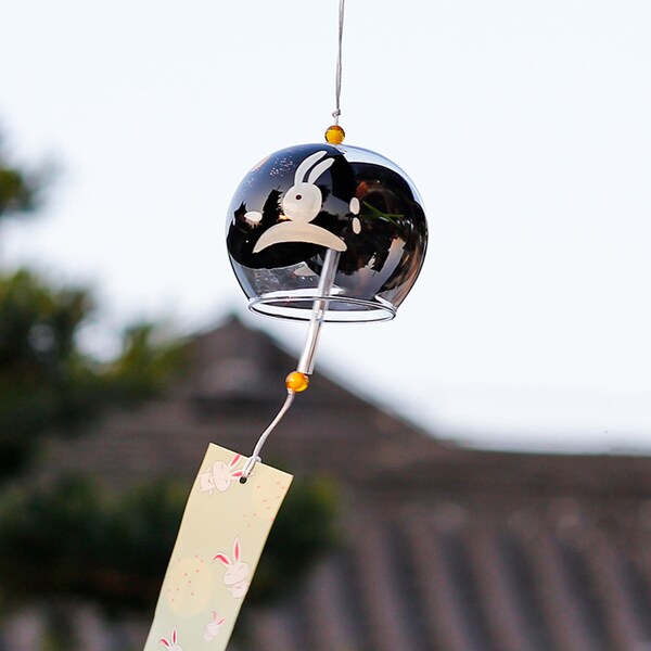 Japanese Glass Wind Chimes Vintage Etsy